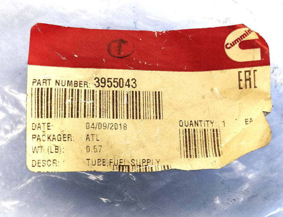 Cummins Fuel Supply Tube 3955043 NOS