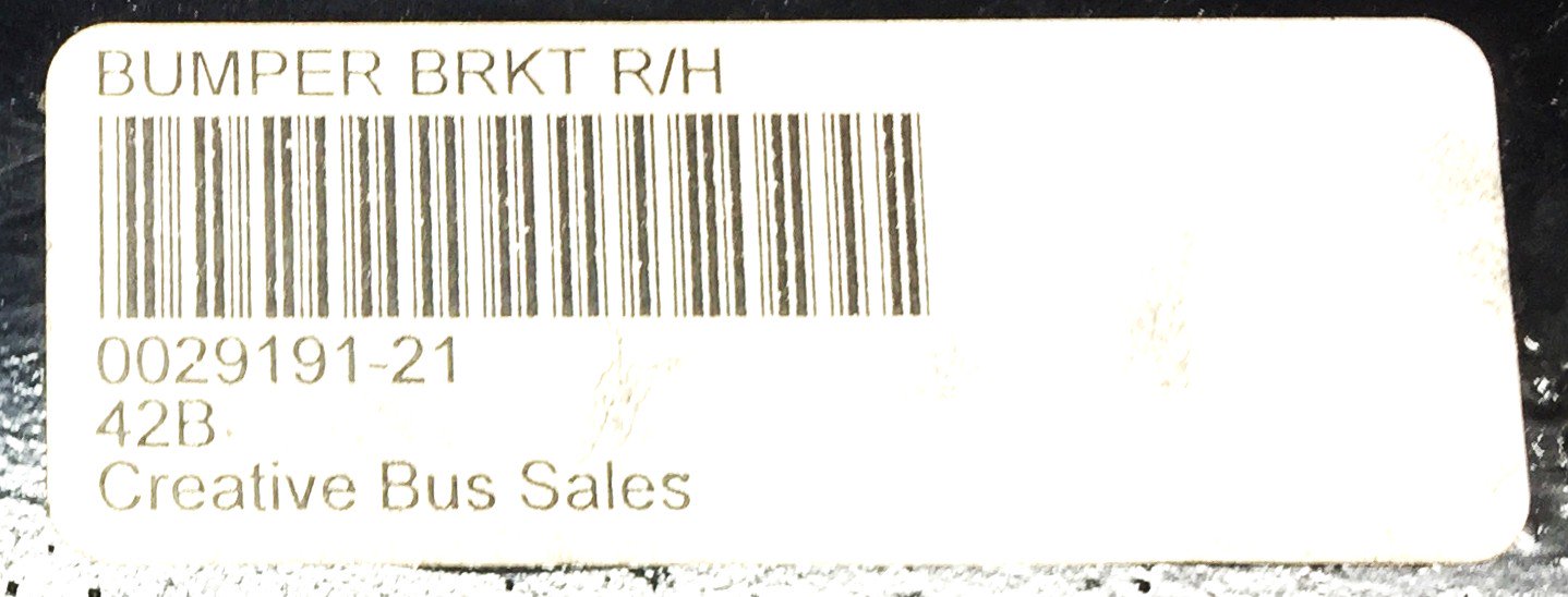 Creative Bus Right-Hand Bumper Bracket 0029191-21 NOS