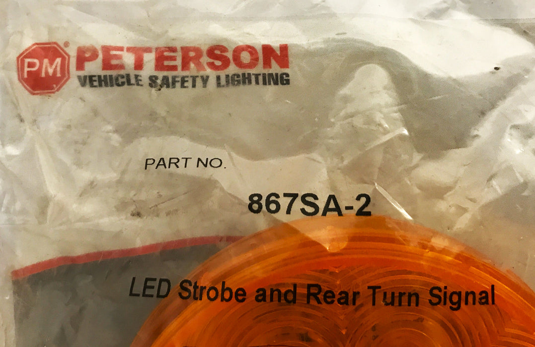 Peterson 4-inch Round Amber Rear Turn Signal 867SA-2 NOS