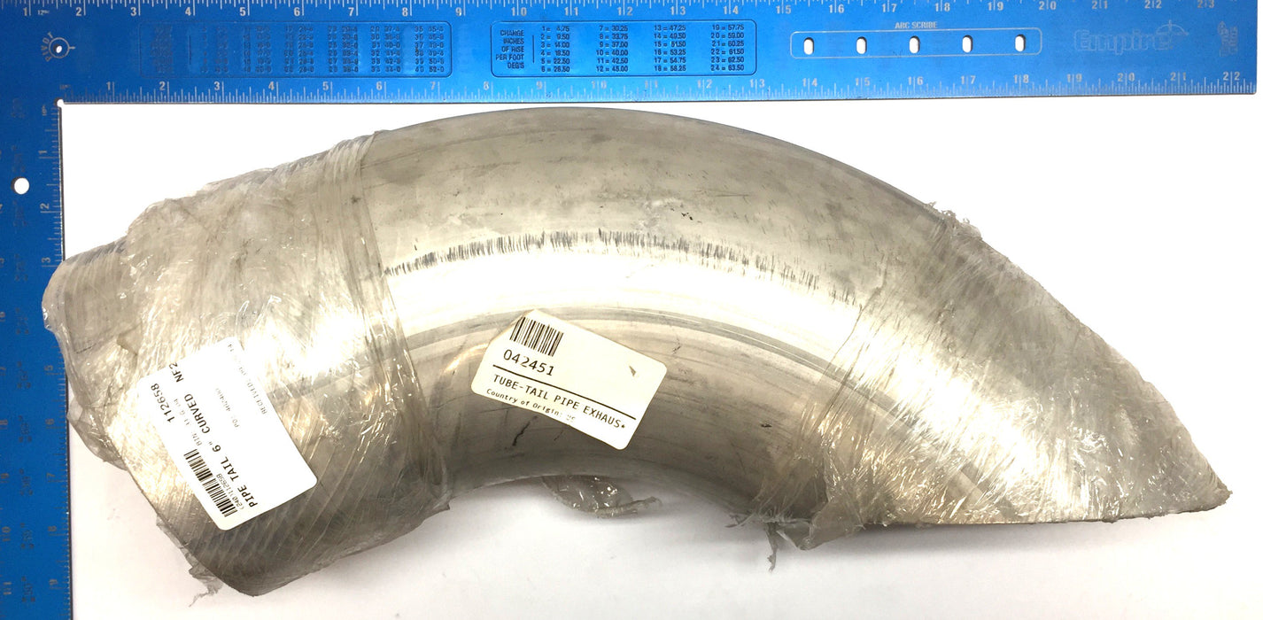 New Flyer Curved Tail Pipe Exhaust Tube 042451 NOS
