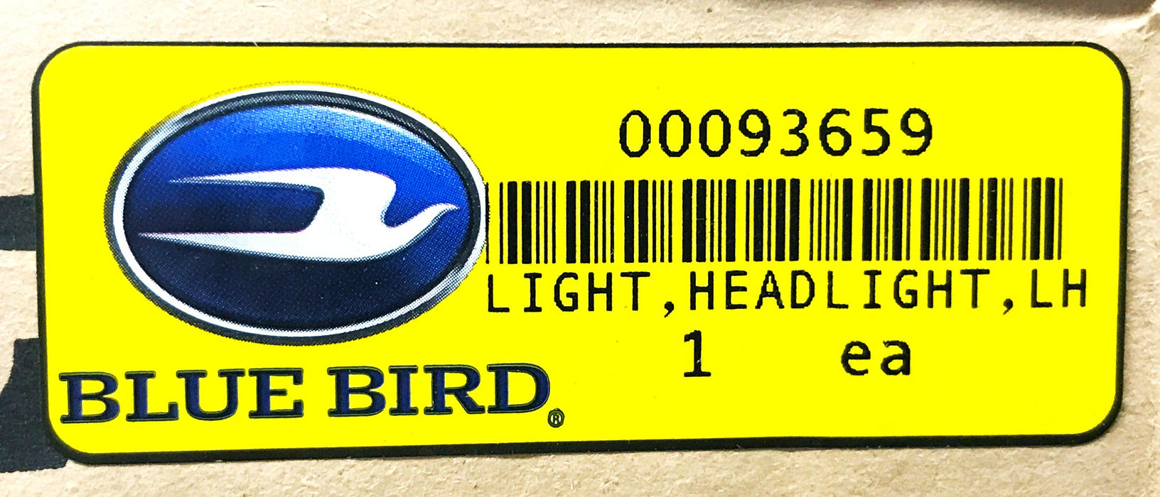 Blue Bird LH Headlight Assembly 00093659 NOS
