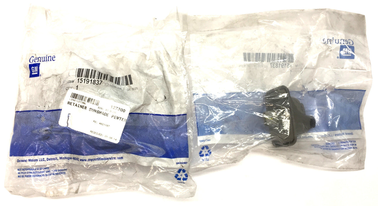 General Motors/GM Pewter Sunshade Retainer 15191837 [Lot of 2] NOS