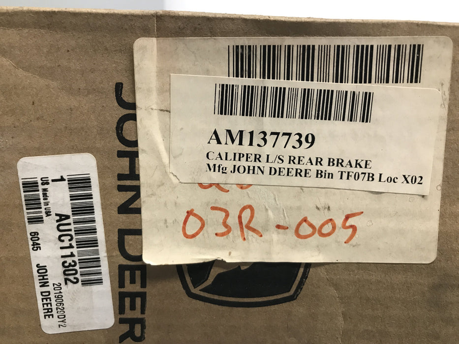 John Deere Rear Brake Caliper AM137739 NOS