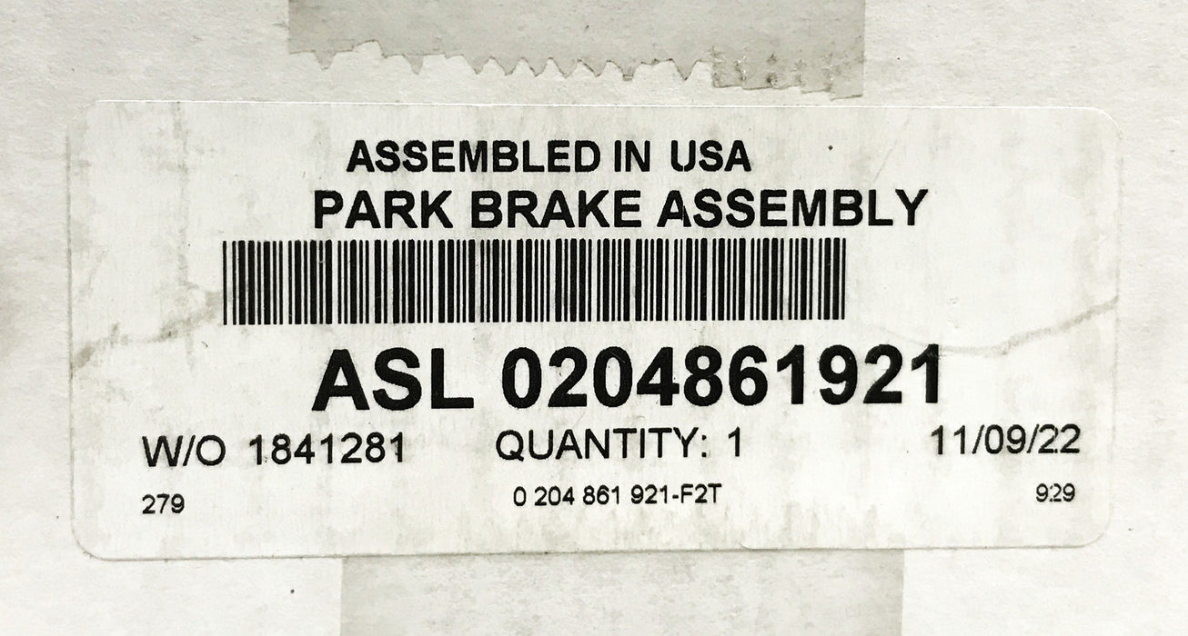 Bendix Bosch Freightliner Parking Brake Assembly ASL 204861921 NOS