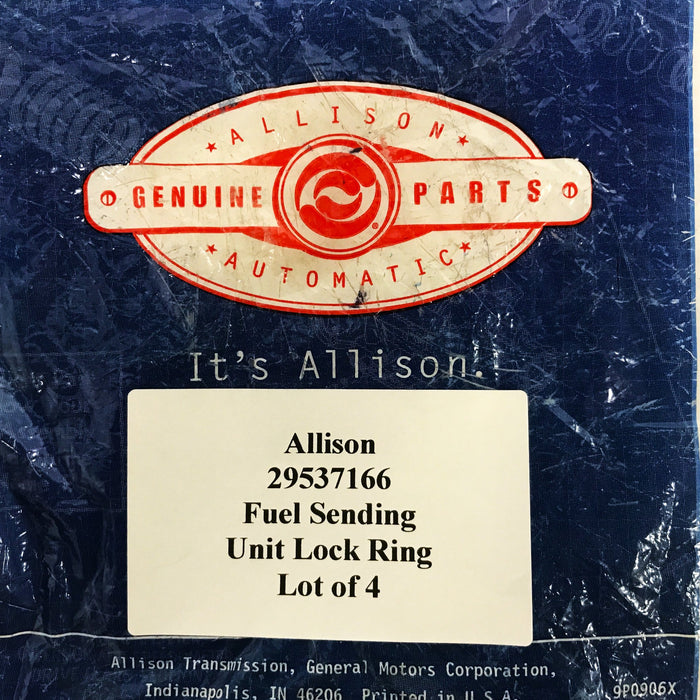 Allison Fuel Sending Unit Lock Ring [Lot of 4] 29537166 NOS