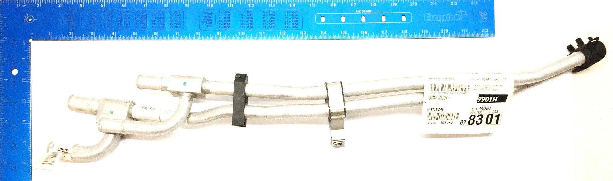 GM Auxiliary Heater Inlet/Outlet Pipe Assembly 25920864 NOS