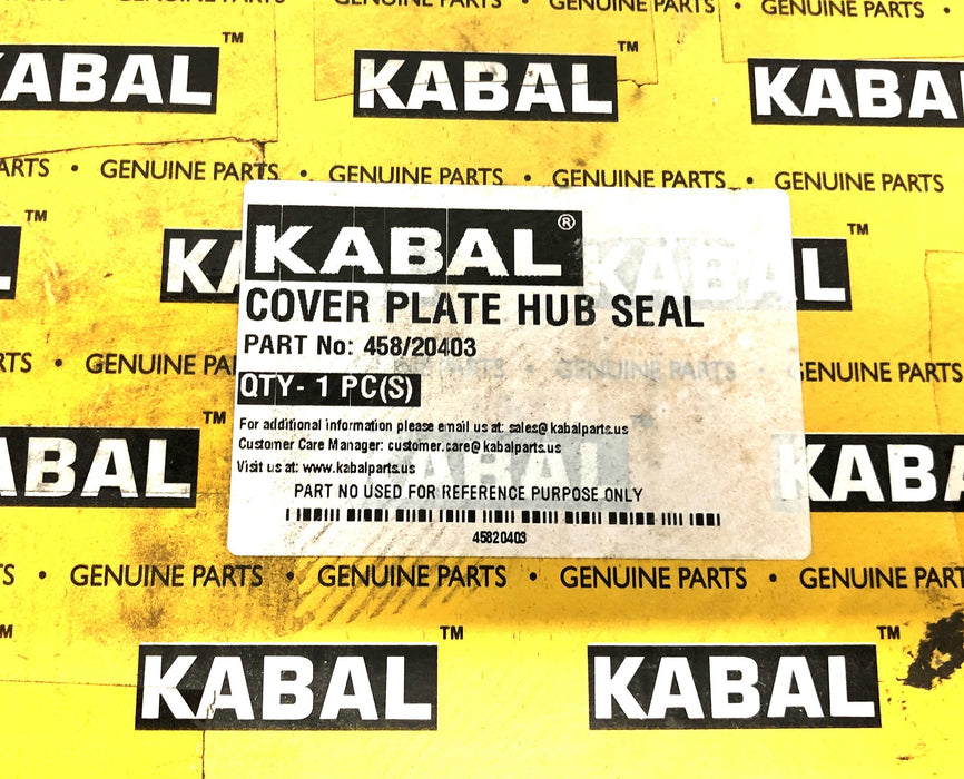 Kabal Hub Seal Cover Plate 458/20403 [Lot of 2] NOS