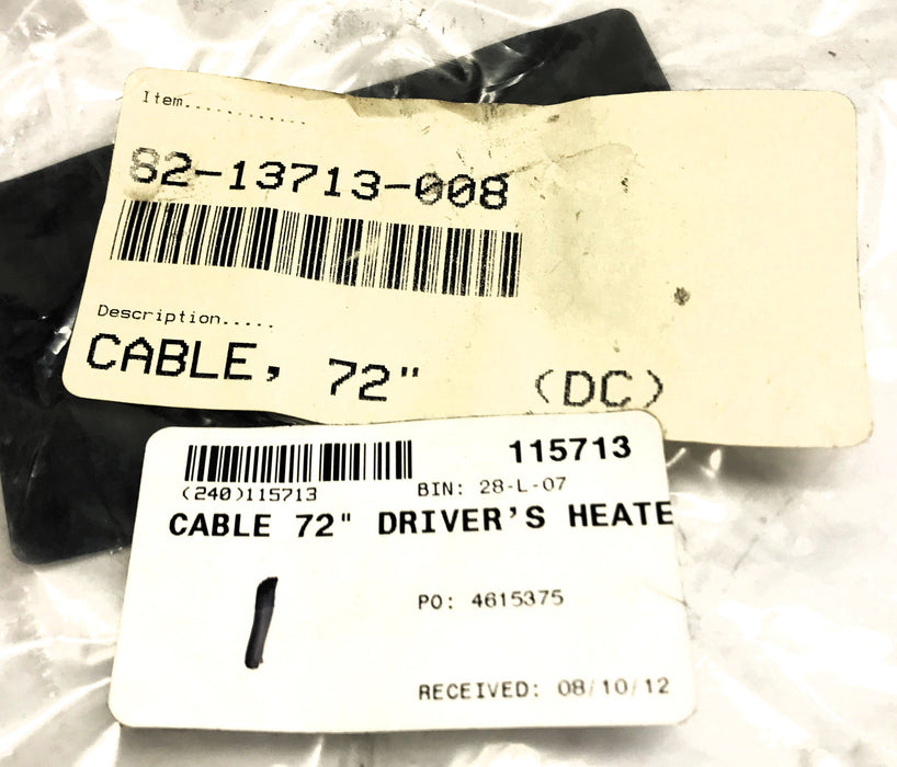 Unbranded 72" Driver Heater Cable 82-13713-008 NOS