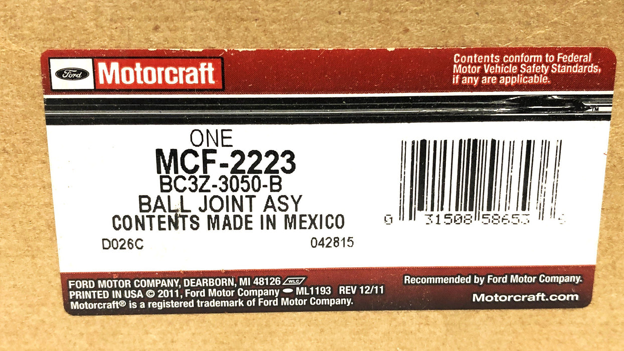 Ford Motorcraft Ball Joint Assembly MCF-2223 (BC3Z-3050-B) NOS