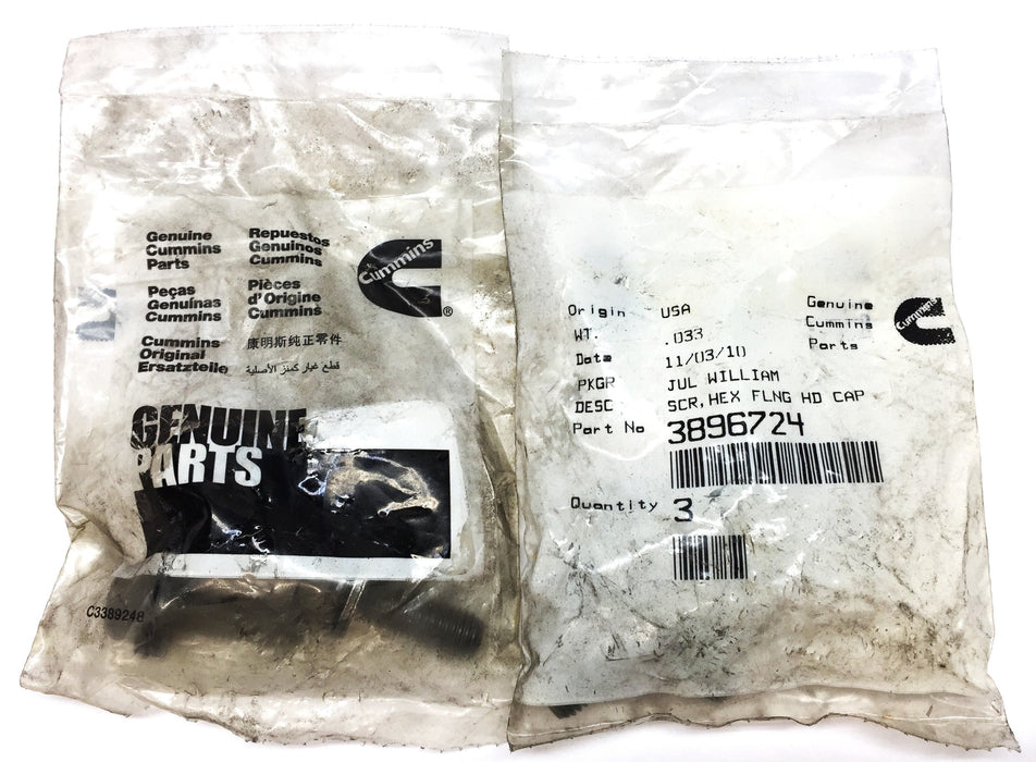 Cummins M10 x 1.5 Oil Pan Screw 3896724 [Lot of 6] NOS