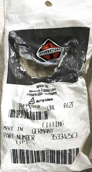 International 90 degree Fuel Line Fitting 3533425C3 [Lot of 2] NOS