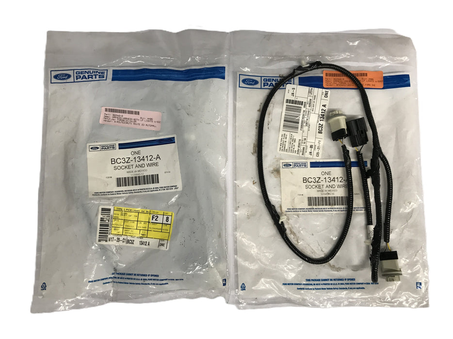 Ford Lamp Socket and Wire Assembly BC3Z-13412-A [Lot of 2] NOS