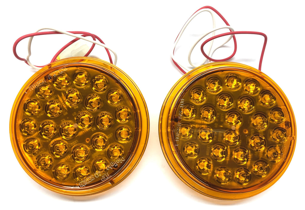 Dialight Amber 12.8V 4" Round 40 Series Signal Light 46121AB822 [Lot of 2] NOS