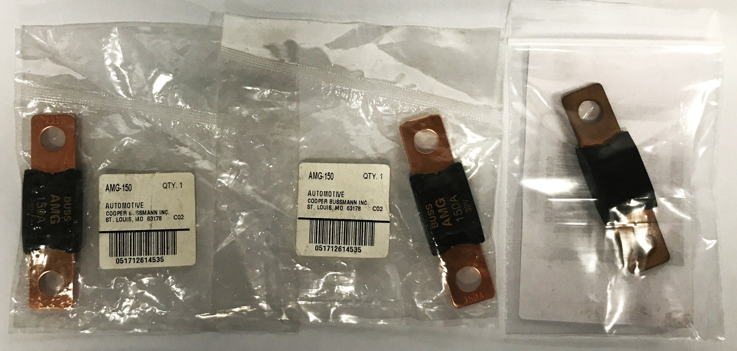 Cooper Bussmann 150-amp 32-volt Fuse AMG-150 [Lot of 3] NOS