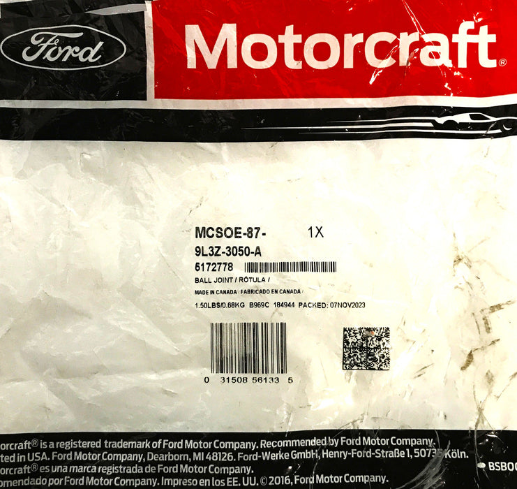 Motorcraft Suspension Ball Joint MCSOE-87 NOS