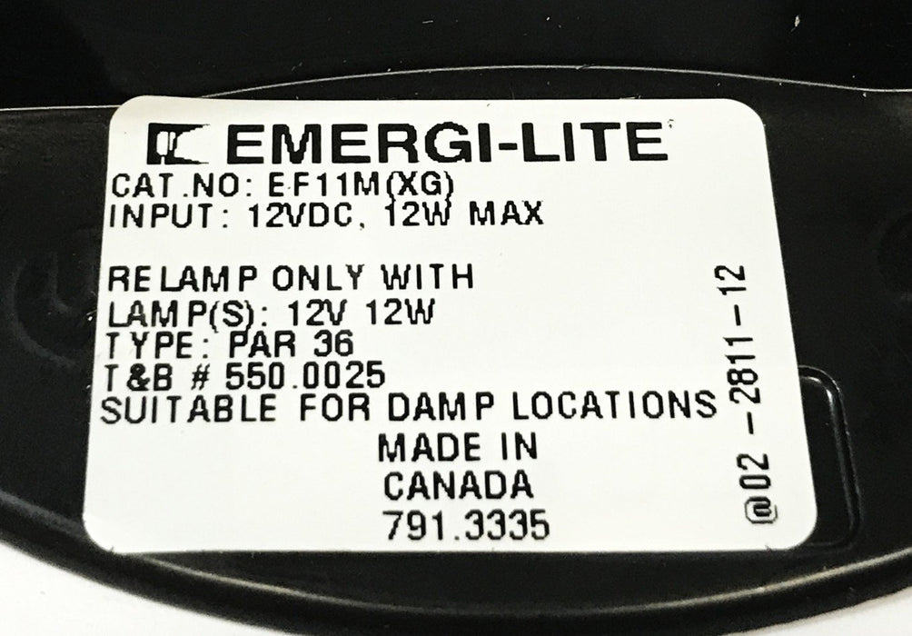 Thomas & Betts EF11 Series Single Emergi-Lite EF11M(XG) NOS