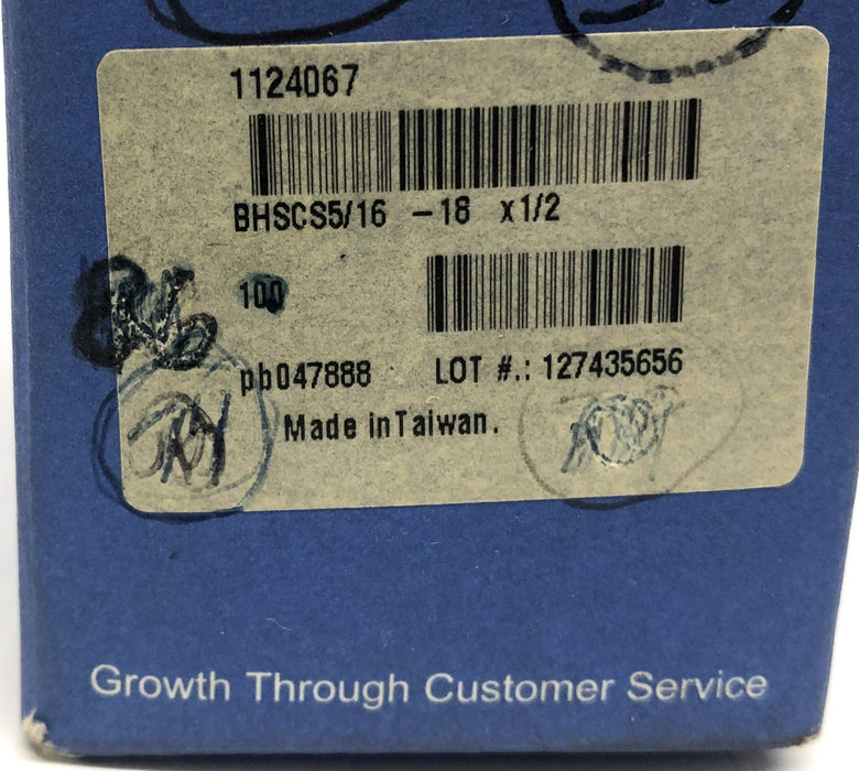Fastenal BHCSC5/16-18x1/2 Button Cap Screw 1124067 [Lot of 45] NOS