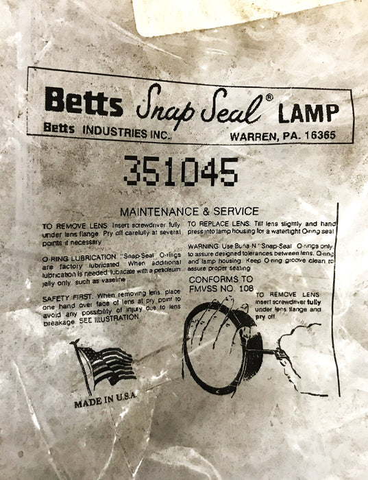 Betts 4 inch x 8 inch Dry Seal Circuit Box 351045 NOS