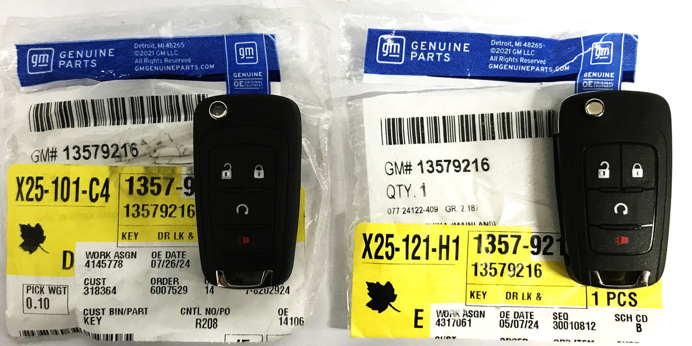 GM OEM Replacement Key Fob 13579216 [Lot of 2] NOS