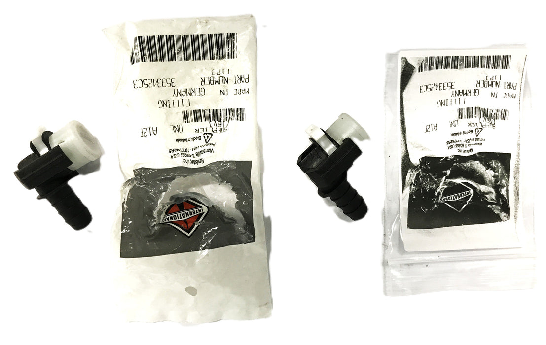 International 90 degree Fuel Line Fitting 3533425C3 [Lot of 2] NOS