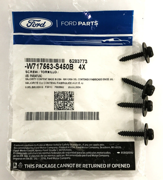 Ford Tailgate Gap Cover Screw W717563-S450B [Lot of 4] NOS