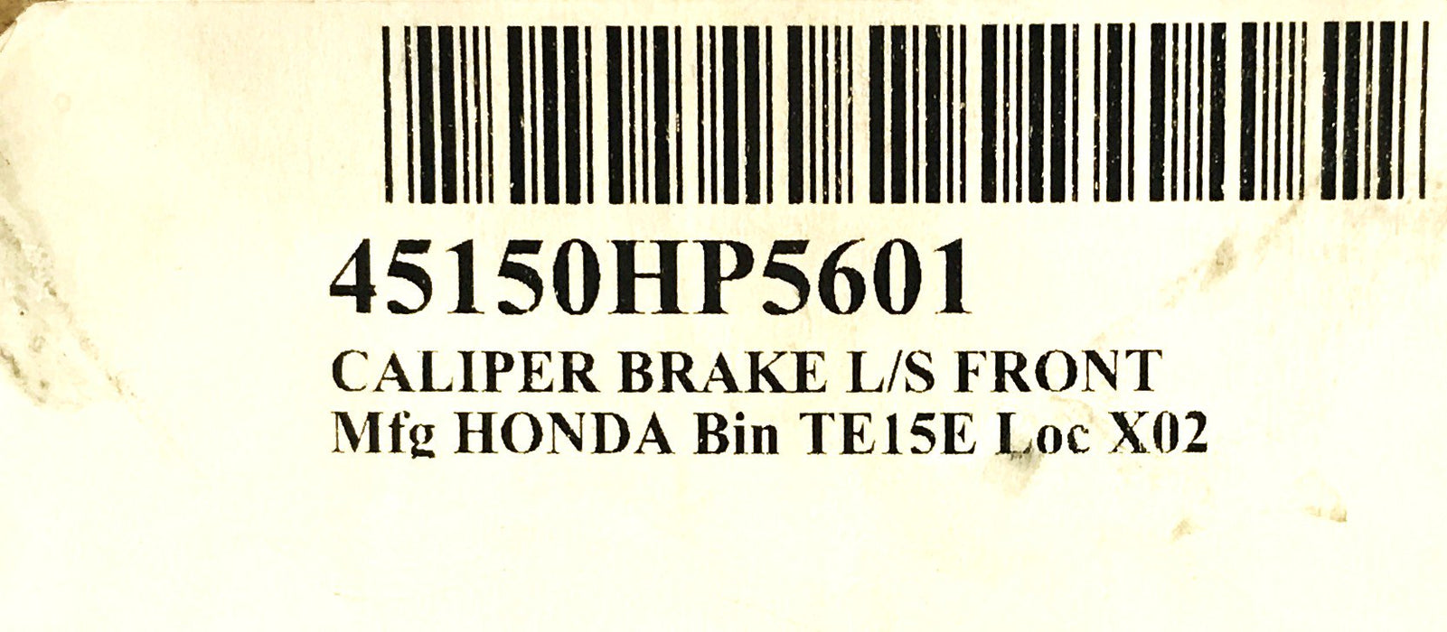 Honda Left Front Brake Caliper 45150HP5601 NOS