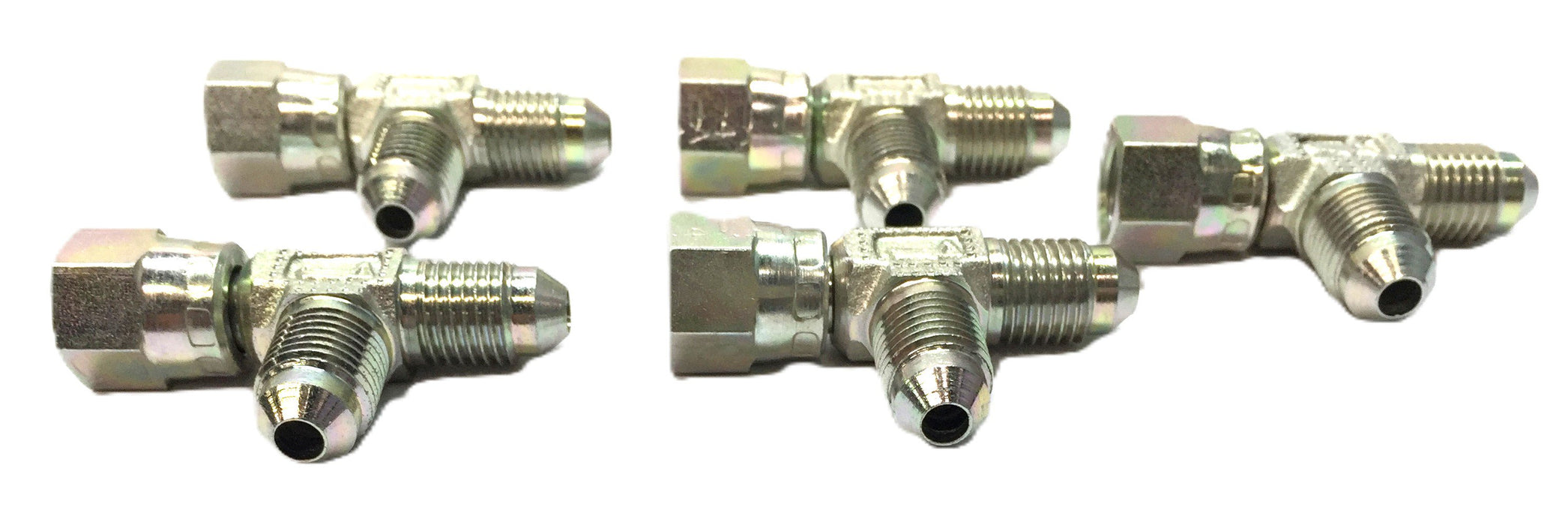 Aeroquip Hydraulic Fitting 1/4" JIC Swivel Run Tee 7/16-20 203102-4-4S [Lot of 5] NOS