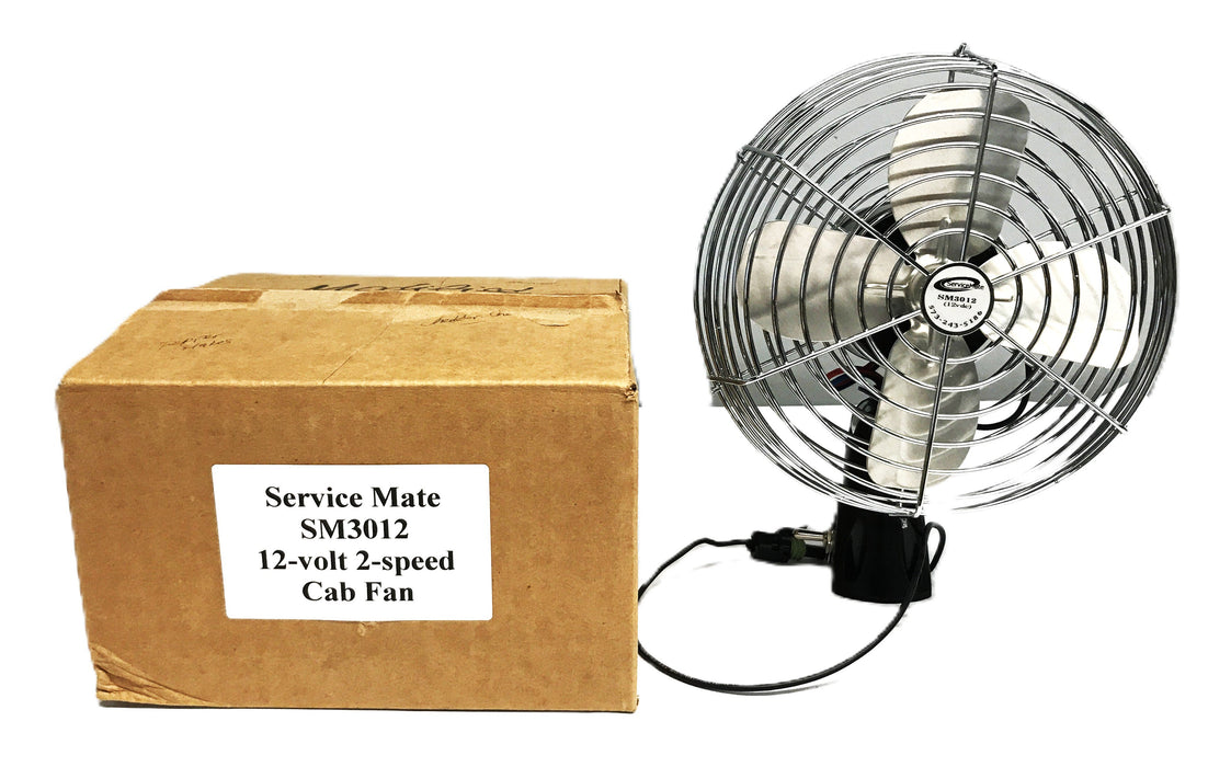 Service Mate 12-volt 2-speed Cab Fan SM3012 NOS