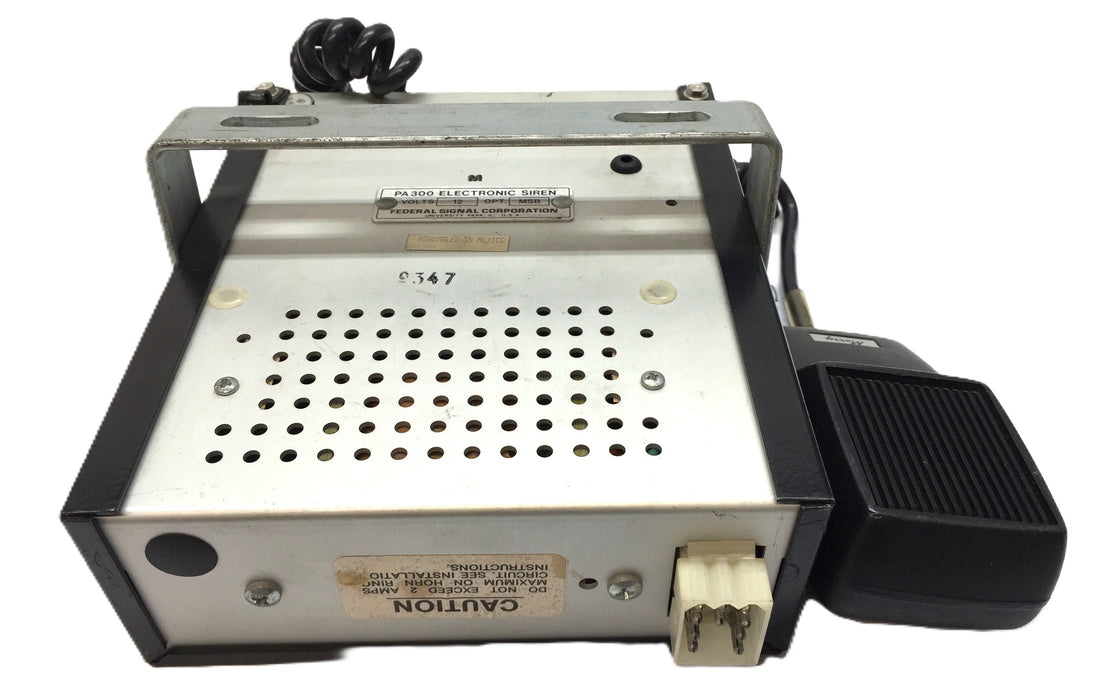 Federal Signal Corp. 12V Radio/Microphone (Missing Knob) PA300 USED - GTS SPECIAL