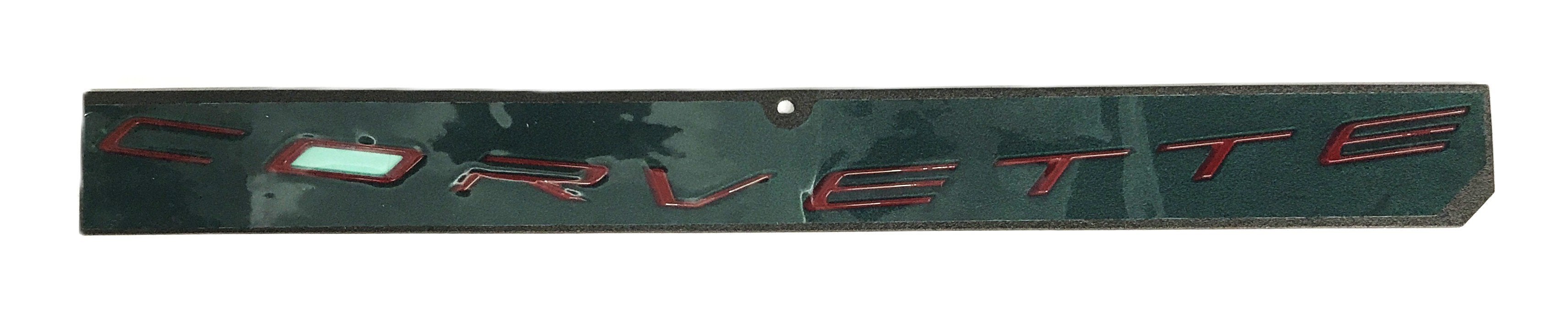 GM Rear Red "Corvette" Emblem with Template 84313983 NOS