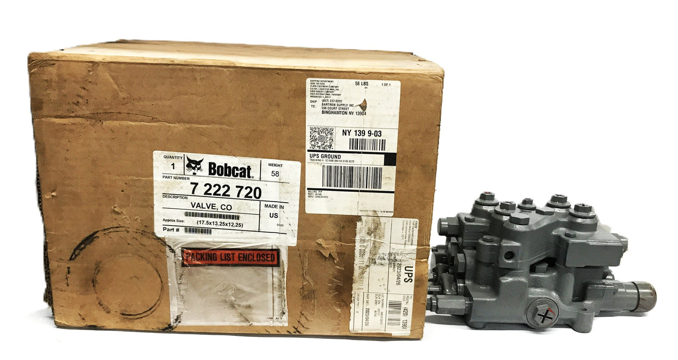 Bobcat Hydraulic Control Service Valve for Loaders 7222720 REFURBISHED