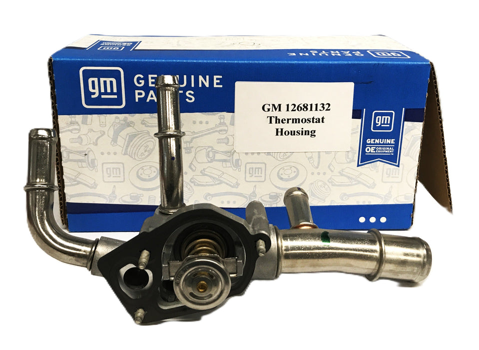 GM OEM Engine Coolant Thermostat and Housing Assembly 12681132 NOS