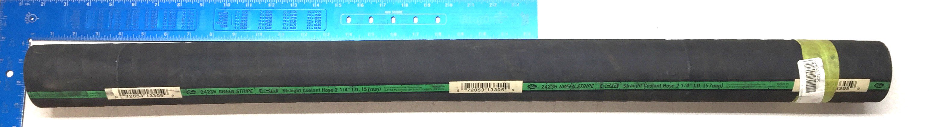 Gates 3' x 2-1/4" Green Stripe Straight Coolant Hose 24236 NOS