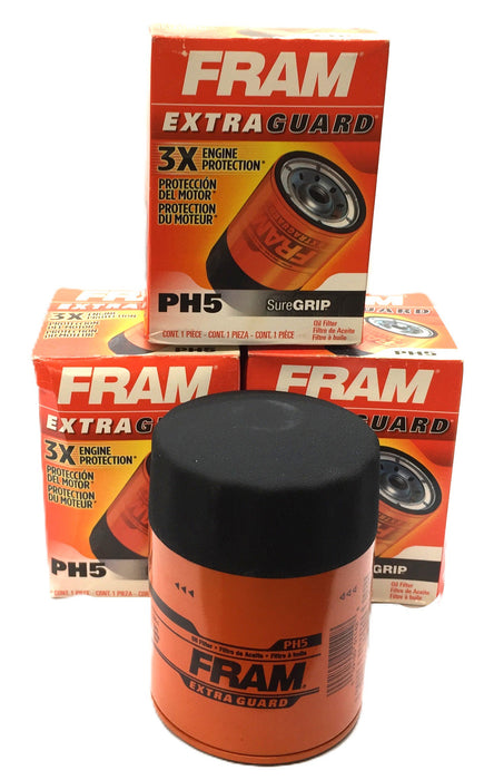 Fram Extra Guard SureGrip Oil FIlter PH5 [Lot of 3] NOS