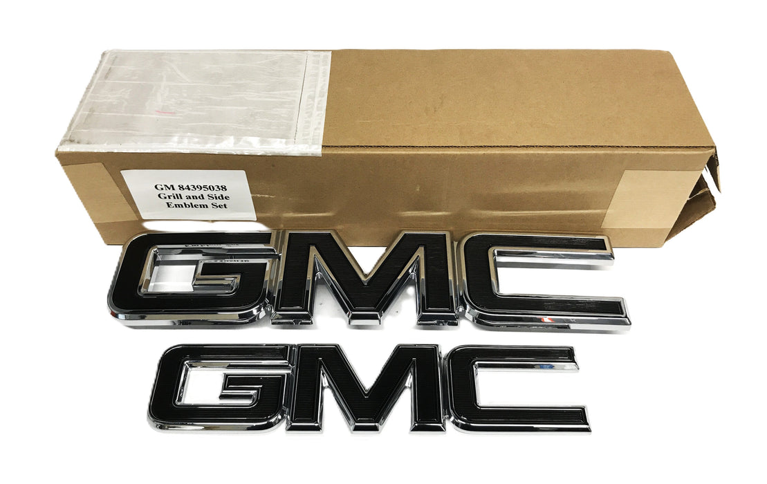 GM "GMC" Black Emblem Set 84395038 NOS