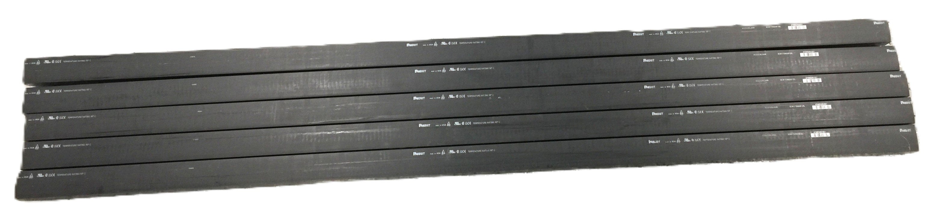 Panduit 2" x 6' Black PVC Hinged Duct Channel HS2X2BL6NM [Lot of 5] NOS