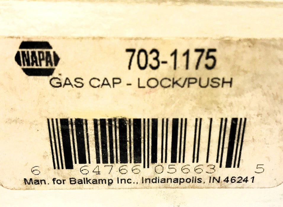 Napa Push/Lock Gas Cap 703-1175 NOS