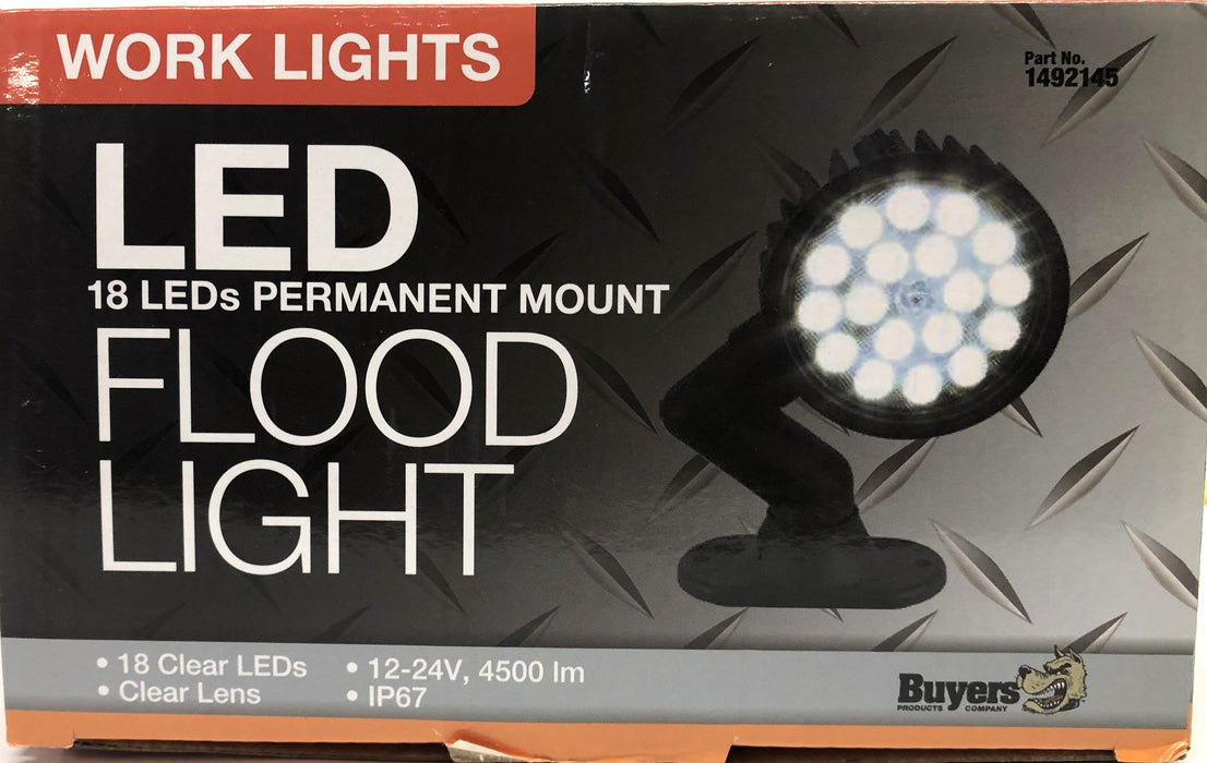 Buyers 18 LEDs Permanent Mount Flood Light 1492145 NOS