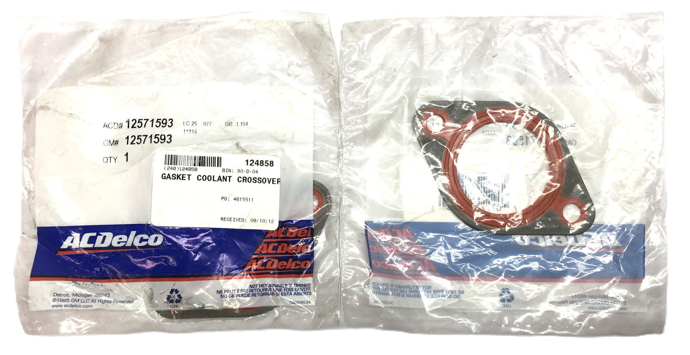 ACDelco Crossover Gasket Coolant 12571593 [Lot of 2] NOS
