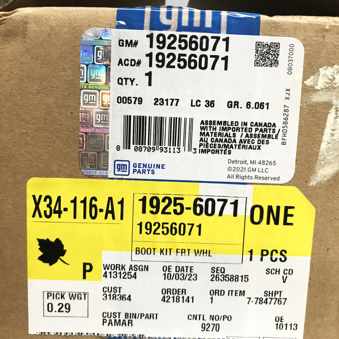 GE OEM CV Joint Boot Kit 19256071 NOS