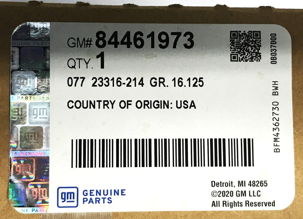 GM Driver Side Hood Outer Air Inlet Seal 84461973 NOS