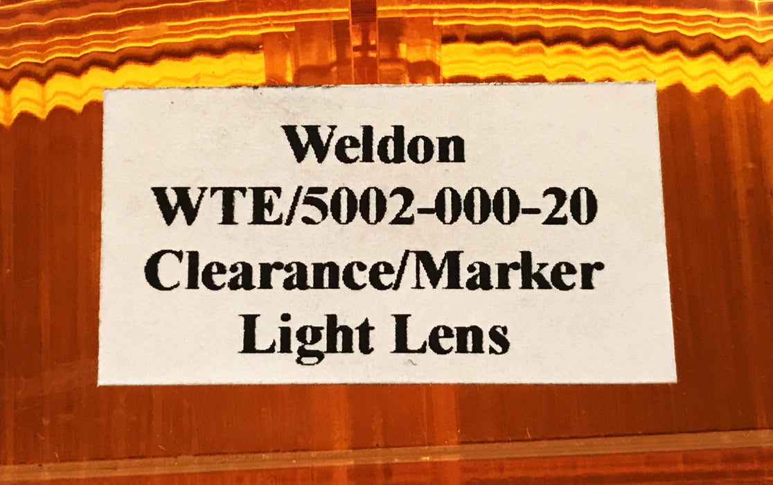 Weldon Amber Clearance Light Lens WTE/5002-000-20 [Lot of 13] NOS