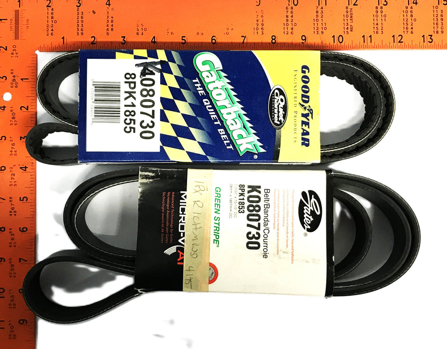 Goodyear/Gates Serpentine V-Belt 4080730/K080730 [Lot of 2] NOS