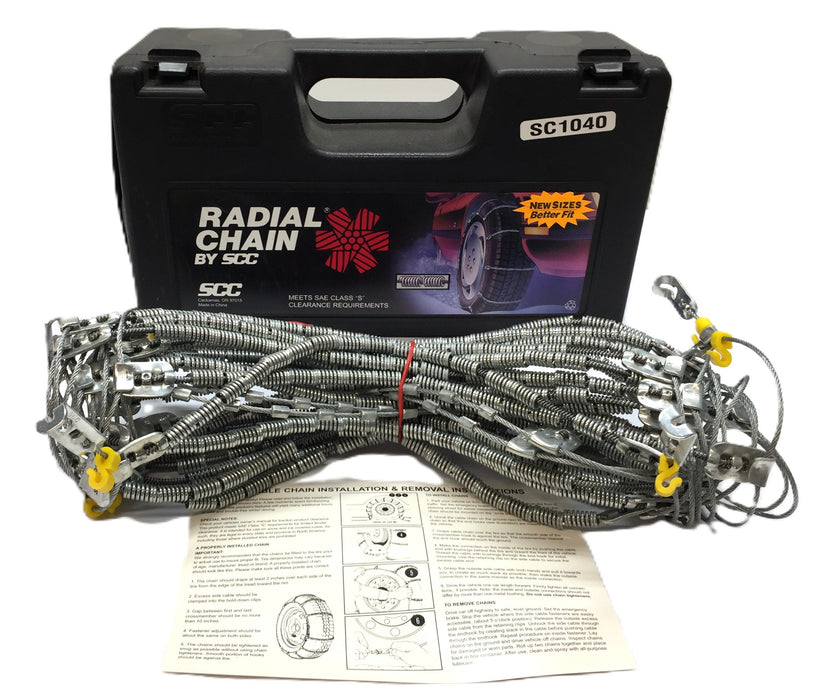SCC Radial Tire Chain Set of 2 SC1040 NOS