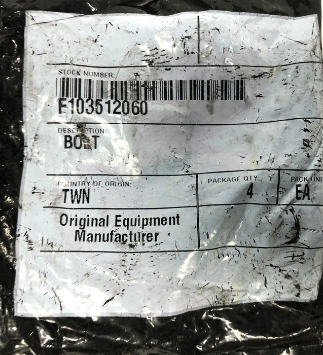 Unbranded W.T. 10.9 Bolt F103512060 [Lot of 4] NOS
