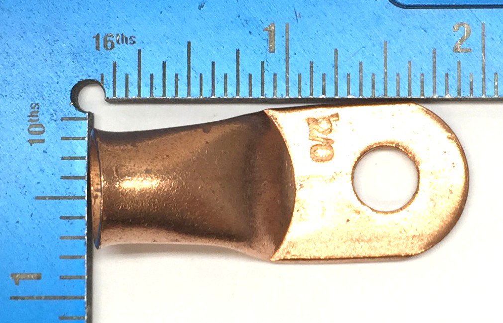 Unbranded 5/16" Copper Battery 2/0 Ga. Lug ECBP318 [Lot of 10] NOS