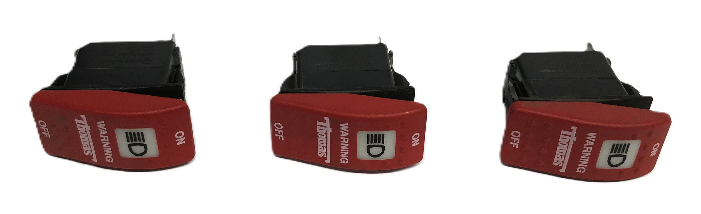 Thomas Red On/Off Rocker Switch S-4725 [Lot of 3] NOS