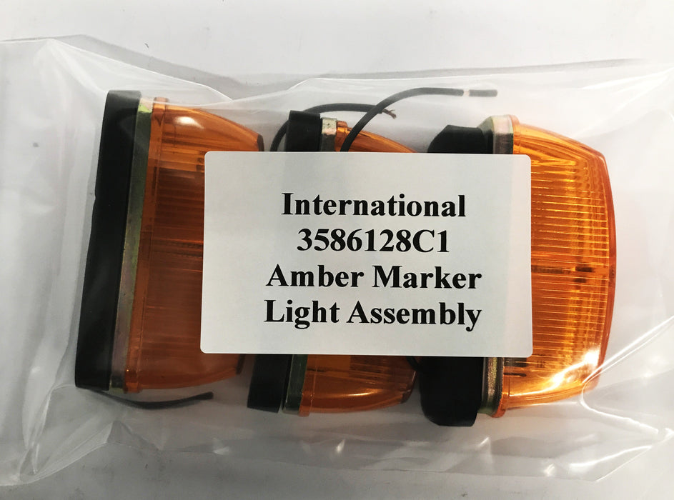 International Amber Marker Light 3586128C1 [Lot of 3] NOS