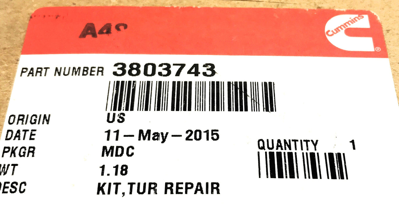 Cummins Turbo Repair Kit 3803743 NOS