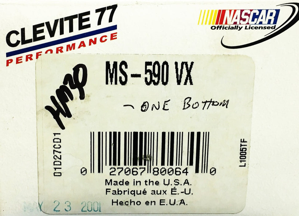 Clevite 77 Performance Engine Crankshaft Main Bearing Set MS-590VX NOS